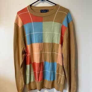 Paul Fredrick Colorblock Crewneck Sweater
